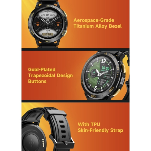 TUTT ZL1 Rugged Android AMOLED Smart Watch 4G SIM Card GPS | 2MP HD Camera | IP68 1 ATM | Mega Battery 800 mAh | 2GB-16GB ROM | Titanium Alloy