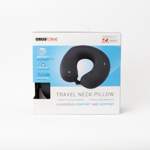 ObusForme CHARCOAL INFUSED GEL TRAVEL NECK PILLOW