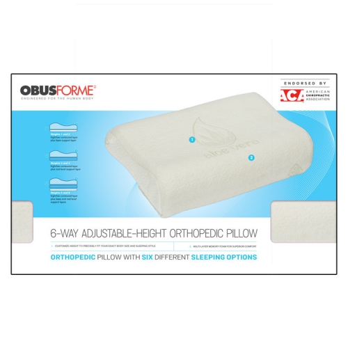 ObusForme 6 WAY HEIGHT ADJUSTABLE PILLOW