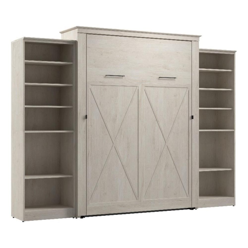 Bestar Key West Queen Murphy Bed with Closet Organizers - Engineered Wood