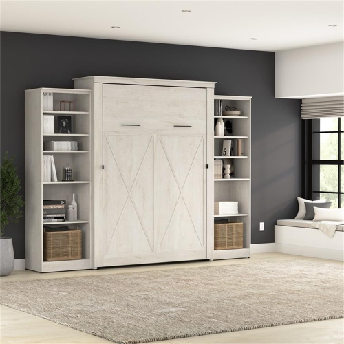 Bestar Key West Queen Murphy Bed with Closet Organizers - Engineered Wood