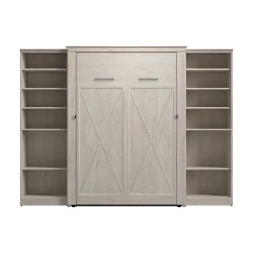 Bestar Key West Full Murphy Bed with Closet Organizers - Engineered Wood