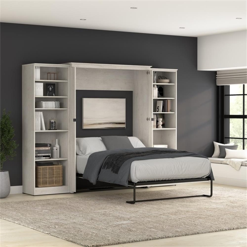 Bestar Key West Full Murphy Bed with Closet Organizers - Engineered Wood