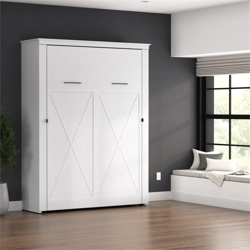 Bestar Key West 69W Queen Murphy Bed - Engineered Wood in White