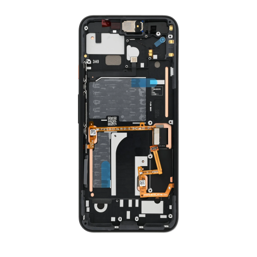 Replacement OLED Assembly With Frame Compatible For Google Pixel 4 (Orange Power Button)