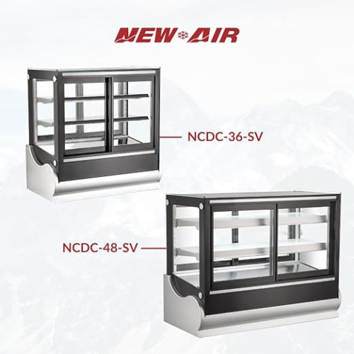 NEW AIR NCDC-48-SV Commercial Square 48" Self-Serve Refrigerated Countertop Display Case - Ideal for Restaurants, Cafés and Bakeries