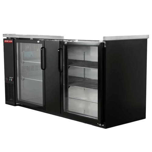 New Air NBB-69-SG Double Glass Door 69″ Back Bar Refrigerator Cooler - 665 L / 23.5 Cu. Ft. - Ideal for Bars, Restaurants, Hotels & Cafés