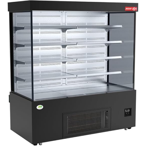 NEW AIR NOM-59-S Commercial 59" Vertical Open Air Curtain Merchandiser - Ideal for Restaurants, Cafés, Convenience Store and Supermarkets