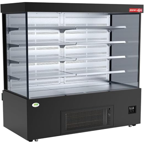 NEW AIR NOM-71-S Commercial 71" Vertical Open Air Curtain Merchandiser - Ideal for Restaurants, Cafés, Convenience Store and Supermarkets