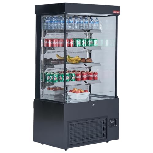 NEW AIR NOM-40-S Commercial 40" Vertical Open Air Curtain Merchandiser - Ideal for Restaurants, Cafés, Convenience Store and Supermarkets