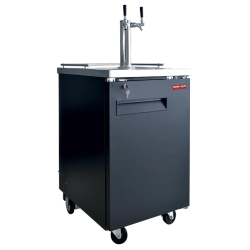 NEW AIR NBD-23-SB Solid Single Door Beer Dispenser - 184 L / 6.5 Cu. Ft. - Ideal for Bars, Restaurants, Hotels & Cafés