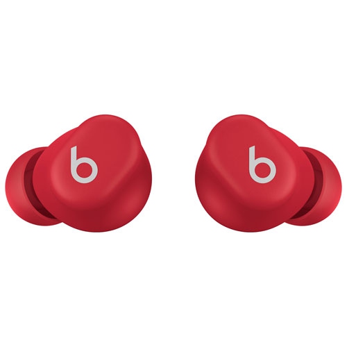 Refurbished - Beats By Dr. Dre Solo Buds In-Ear Sound Isolating Truly Wireless Headphones - Transparent Red