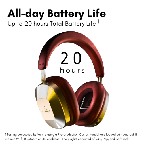 Écouteurs sans fil Vernte ANC, assistant vocal, stockage 128&nbsp;Go, suppression active du bruit hybride, LTE, Wi-Fi, Bluetooth, se écran de 2 po -