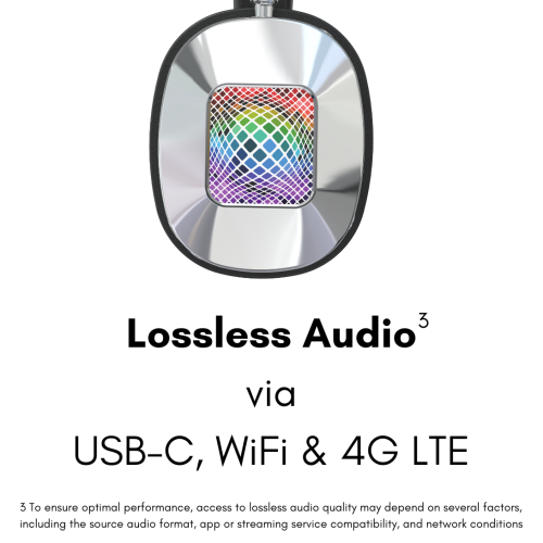 Écouteurs sans fil Vernte ANC, assistant vocal, stockage 128&nbsp;Go, suppression active du bruit hybride, LTE, Wi-Fi, Bluetooth, se écran de 2 po -
