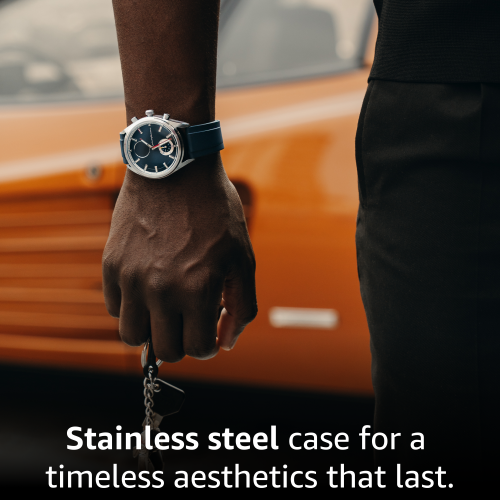 pininfarina Sintesi Hybrid 44mm Smartwatch - Analogue Watch with Italian Leather Strap, Sapphire Glass, Compass & Fitness Tracker for Heart Rate,