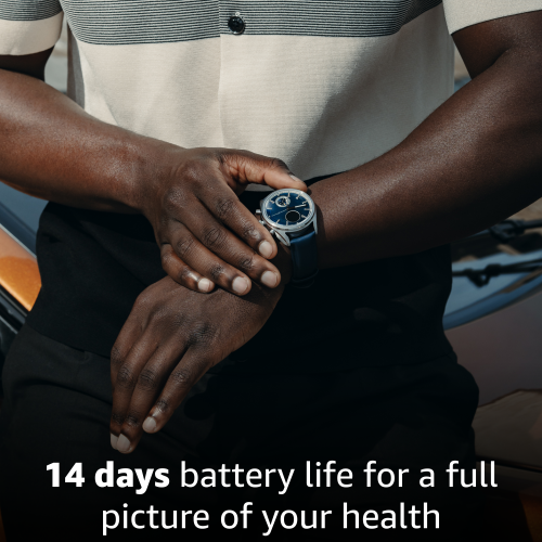 pininfarina Sintesi Hybrid 44mm Smartwatch - Analogue Watch with Italian Leather Strap, Sapphire Glass, Compass & Fitness Tracker for Heart Rate,