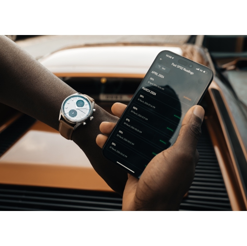 Montre intelligente sport 44 mm Sintesi de Pininfarina - Montre analogique avec verre saphir, boussole et moniteur d'activité pour fréquence