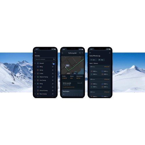 Montre intelligente hybride Sintesi 44&nbsp;mm de Pininfarina - Montre analogique bracelet cuir italien, verre saphir, boussole, moniteur d'activité