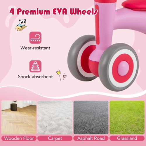 Cheval à bascule 3-en-1 avec planche d'équilibre amovible et siège à hauteur réglable de Costway