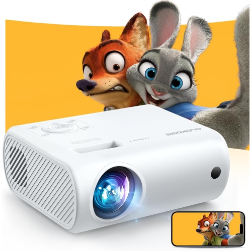 Mini Projector, CLOKOWE 2024 Upgraded Portable Projector with 9000 Lux and Full HD 1080P, Movie Projector