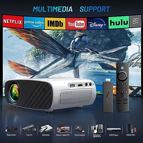 Mini projecteur, projecteur ELEPHAS avec trépied et sac de transport 2024 projecteur HD 1080P amélioré pour iPhone, projecteur portatif 10000&nbsp;L