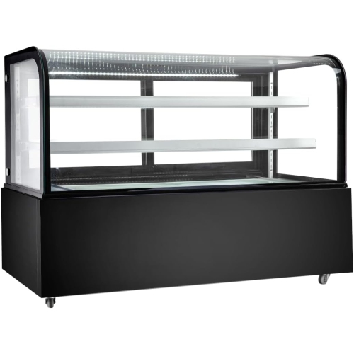 NEW AIR NDC-72-CG Commercial 72″ Curved Glass 20.1 Cu. Ft. Refrigerated Display Case - Ideal for Restaurants, Cafés & Bakeries