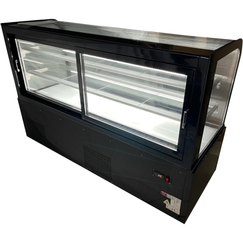 NEW AIR NDC-72-CG Commercial 72″ Curved Glass 20.1 Cu. Ft. Refrigerated Display Case - Ideal for Restaurants, Cafés & Bakeries
