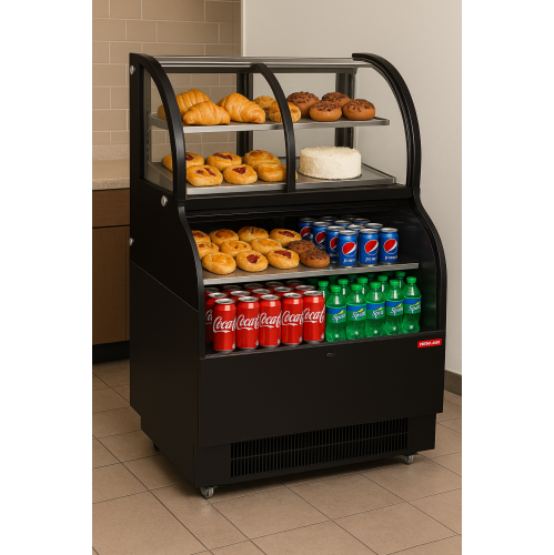 NEW AIR NCC-36-SS Commercial 36" Floor Model Dual Service Combination Display Case & Merchandiser