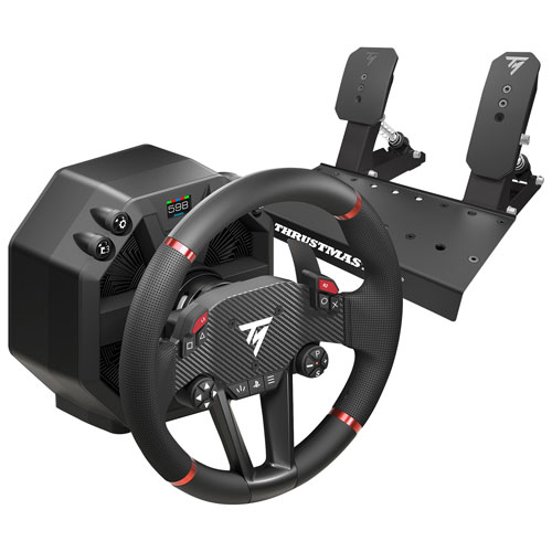 Volant de course à entraînement direct axial et pédalier T598 de Thrustmaster pour PS5/PS4/PC - Exclusivité Best Buy