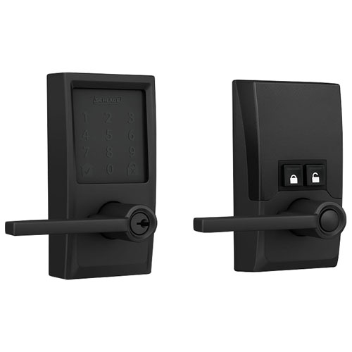 Schlage Encode Latitude Wi-Fi Smart Lock with Lever Door Handle - Matte Black