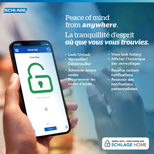 Schlage Encode Latitude Wi-Fi Smart Lock with Lever Door Handle - Matte Black