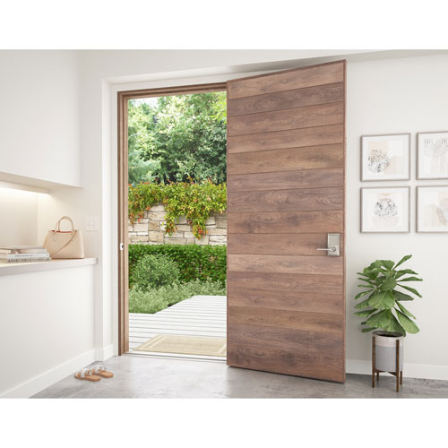 Serrure intelligente Wi-Fi Encode Latitude de Schlage avec poignée à levier - Nickel satiné