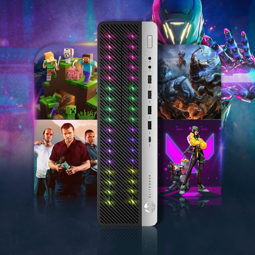 Ordinateur de jeu EliteDesk 800 G5 SFF de HP remis à neuf, GeForce RTX 3050 6&nbsp;Go, processeur hexacoeur i5-9500 d'Intel, mémoire vive DDR4