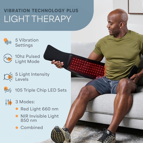 LifePro Red Light Therapy Belt – Infrared Light Therapy Belt with 660nm & 850nm Red Light Therapy – Pain Relief for Belly Fat, Back, Hip,