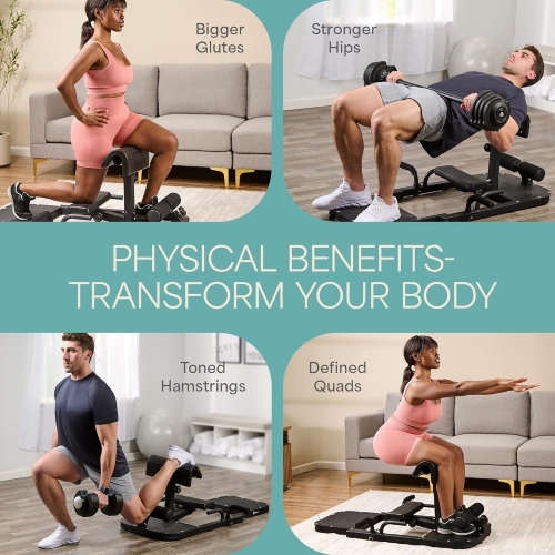 Lifepro 2-in-1 Sissy Squat & Glute Machine - Premium Home Workout Equipment for Squats & Glutes