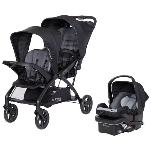 Baby double stroller with car seat hotsell