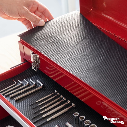 Tool Box Liner Professional Grade Precision Defined, 18" x 24 ft, Black | Tool Box Drawer Liner