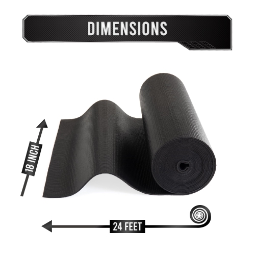 Tool Box Liner Professional Grade Precision Defined, 18" x 24 ft, Black | Tool Box Drawer Liner