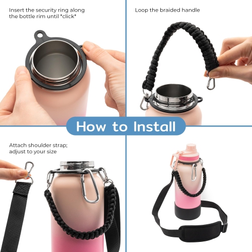 BOZ Adventure Companion – 32 oz Insulated Tumbler Carrier with Organizational Pockets – Premium Fabric, Adjustable Shoulder Strap