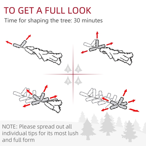 HOMCOM 7ft Tall Pencil Christmas Tree, Artificial Flocked Christmas Tree with 687 Branch Tips and Steel Base, Holiday Décor for Home Office, Green