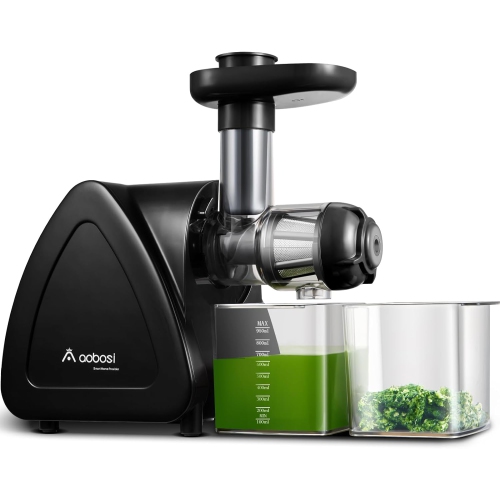 Juicer Machine Aobosi Slow Masticating Juicer Cold Press Juicer Machines with Reverse Function Quiet Motor High Juice Yield with Juice Jug Brush for Cleaning Matte Black Best Buy Canada