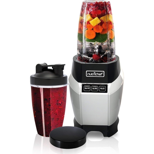 NutriChef Personal Electric Single Serve Blender-Small Professional Kitchen Countertop Mini Blender for Shakes and Smoothies w/Pulse Blend,