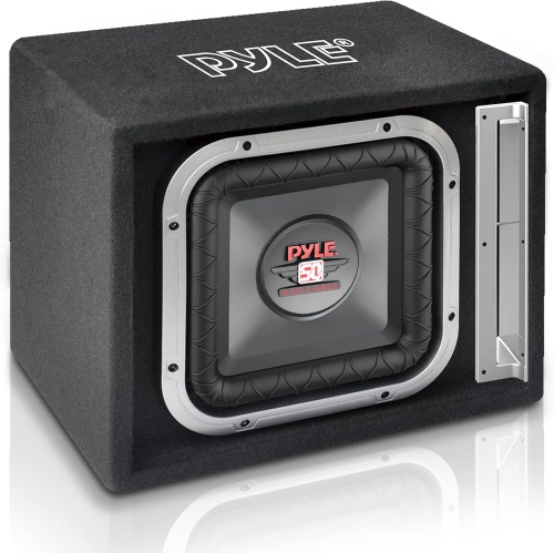 Pyle 12'' Single Series Vented Subwoofer Enclosure - High Powered Woofers with a Non-Pressed Paper Cone, Rear Vented Design with Santoprene Surround