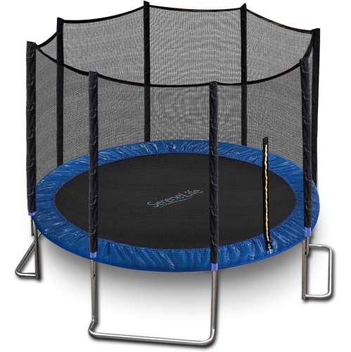 SereneLife Home Backyard Sports Trampoline - Large Outdoor Jumping Fun Trampoline for Kids/Children, Safety Net Cage