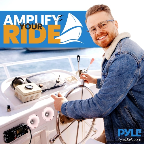 PyleUsa Marine Tweeter Speaker System, One Pair 1inch PEI White Dome Tweeter with Horn Diffuser, 120 Watts Max Power with 4 Ohm Impedance, IP-X5