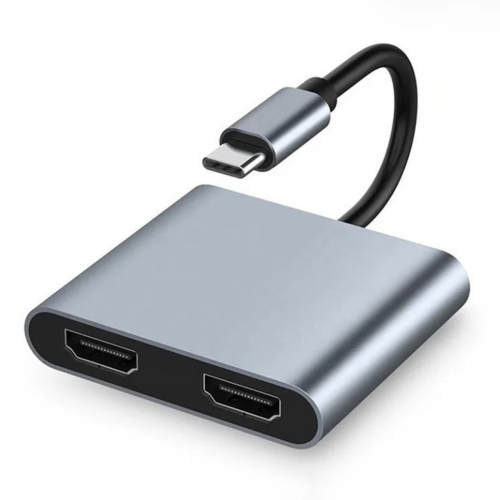 TUTT  4 In 1 4K Dual Monitor HDMI Video Type-C Hub Docking Station USB C to Dual 4K HDMI Mst Adapter With 2 HDMI USB 3.0 And Pd