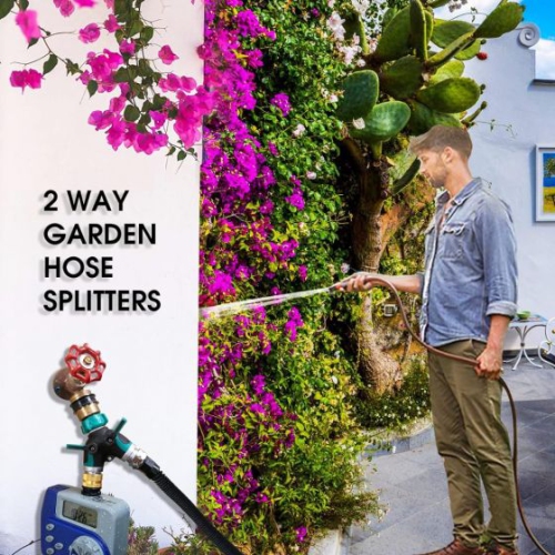 2 Way Heavy Duty Garden Hose Y-shape Hose Splitter Garden Hose Supplies
