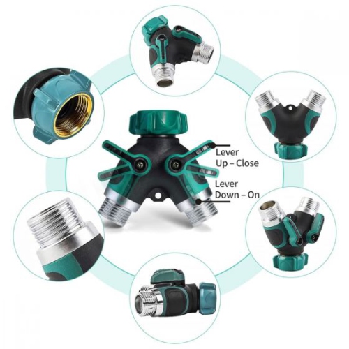 2 Way Heavy Duty Garden Hose Y-shape Hose Splitter Garden Hose Supplies