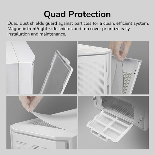 Cougar UNIFACE RGB Mid Tower ATX Computer Case, Tempered Glass Side Panel, 4 x 120mm ARGB Fans Pre-Installed, Black