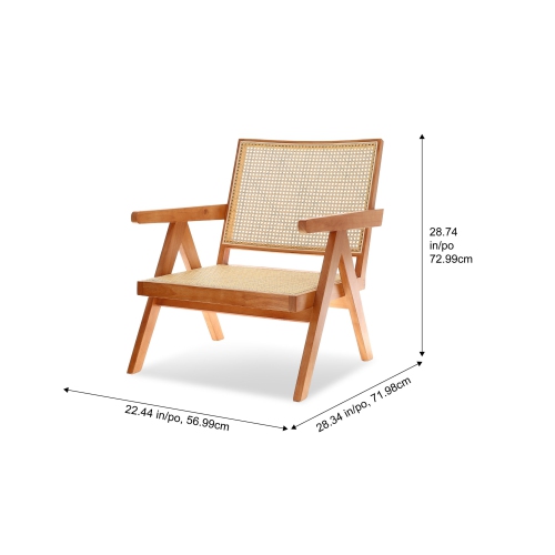 Valencia Zinnia Rattan Accent Chair, Natural